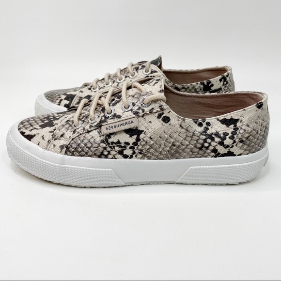 superga snakeskin platform